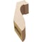 Ekena Millwork 3-inch W x 6-inch D x 10-inch H Del Monte Rough Cedar Woodgrain TimberThane Knee Brace, Primed BRCUR03X06X10DELRCPR - alternate 2
